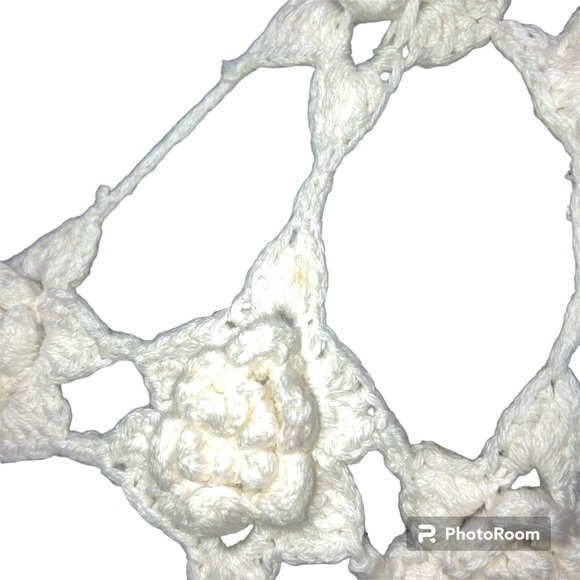 Moschino cheap n chic AEFFE SPA Size 12 cream roses crochet dress - Picture 11 of 16